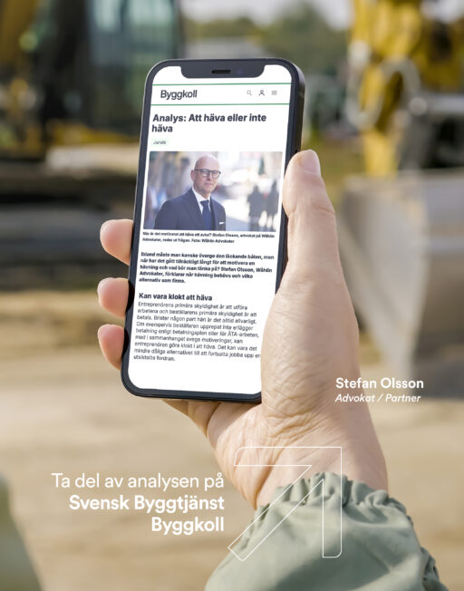 Stefan Olsson Wåhlin Advokater Svenk Byggtjänst Byggkoll