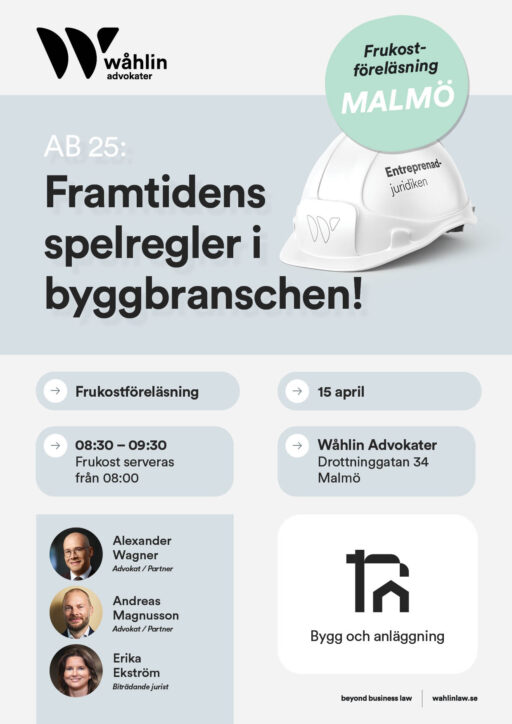 Entreprenadrätt och konsulträtt -Wåhlin Advokater
