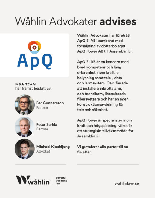 ApQ + Wåhlin Advokater