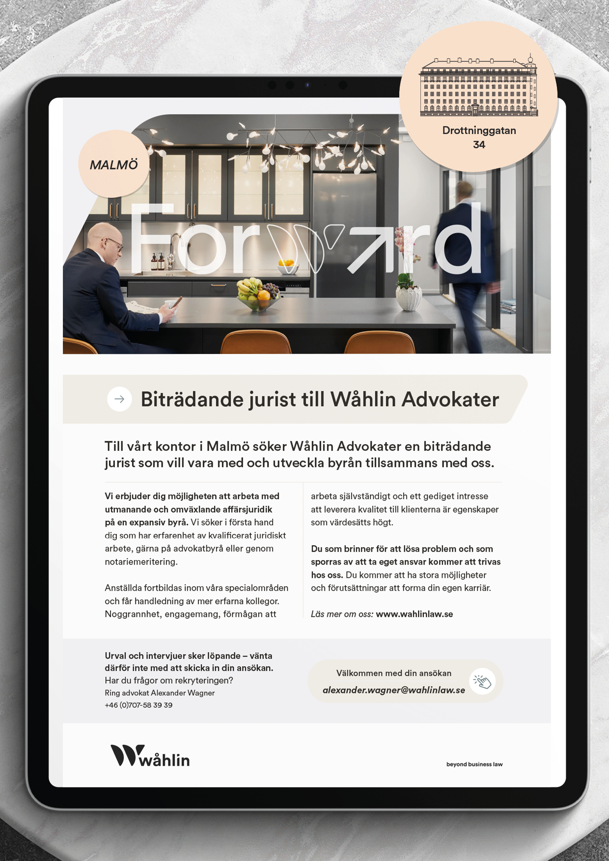 Biträdande jurist till Wåhlin Advokater